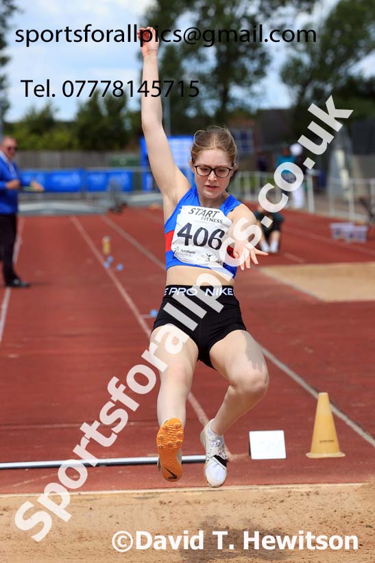Womens Under-20s long jump, 2024 Northern Senior and Under-20s Track and Field Champs, Middlesbrough.  Photo: David T. Hewitson/Sports for All Pics